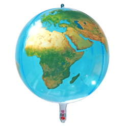Ballon Sphère Transparent Planète Terre 55 Cm 22" Orbz Eanjia®
