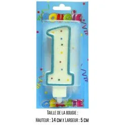 BOUGIE BLISTER GÉANTE BLEUE CHIFFRE 1