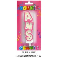 BOUGIE BLISTER GÉANTE ROSE ANS