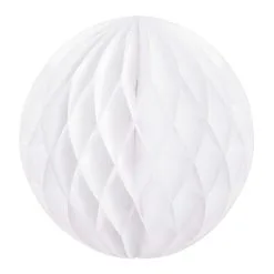 Boule Alvéolée Blanche 12 Cm