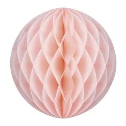 Boule Alvéolée Rose Vintage 30 Cm