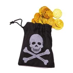 Bourse De Pirate Avec 50 Pièces D'or