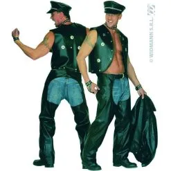 CHAPS NOIRES SIMILI CUIR