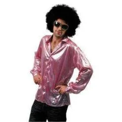 Chemise Adulte Disco Night Fever Rose