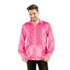 Chemise Adulte Disco Satin Rose