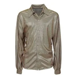 CHEMISE DISCO HOLOGRAMME OR