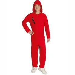 Combinaison Braqueur Rouge Adolescent 14/16 Ans