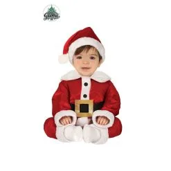 Déguisement Bébé Père Noël Luxe En Velours Et Ceinture