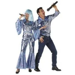COSTUME COMBINAISON DISCO BLEU FUNNY FASHION
