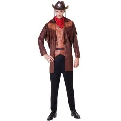 COSTUME COW BOY MARRON HOMME