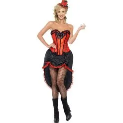 Smiffys COSTUME DANSEUSE BURLESQUE ROUGE ET NOIR
