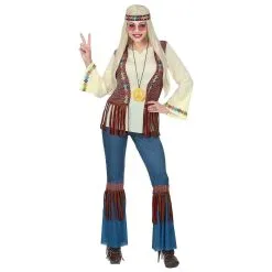 COSTUME DE HIPPIE FEMME - QUALITÉ PREMIUM