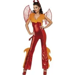 Smiffys COSTUME DEMON ROUGE COMBINAISON ENFLAMME TM