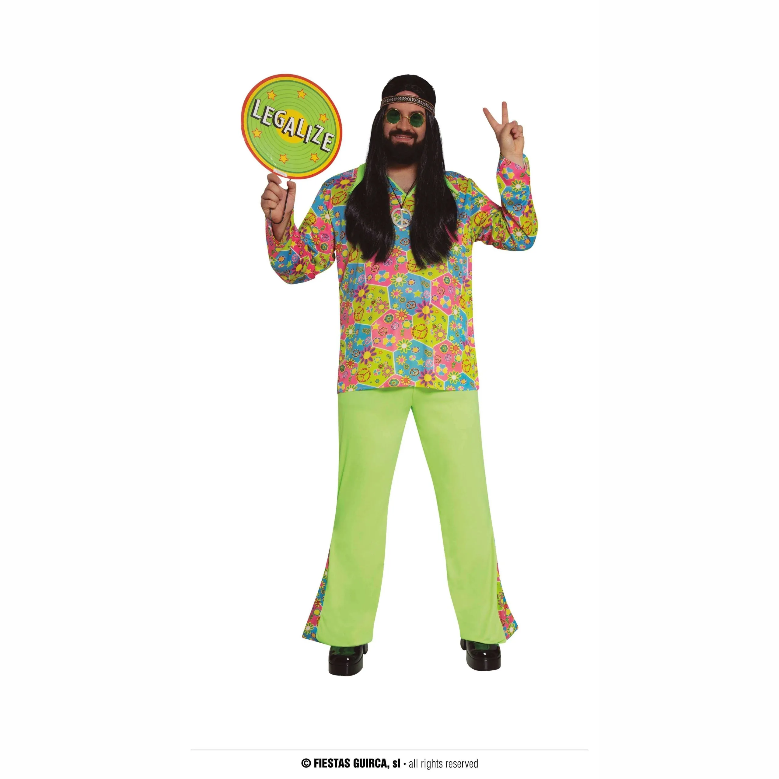 Costume Hippie Hippie Flower Power Homme 3 Costume Hippie Hippie Flower Power Homme – Image 3