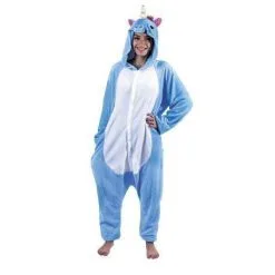 Costume Kigurumi Adulte Licorne Bleue