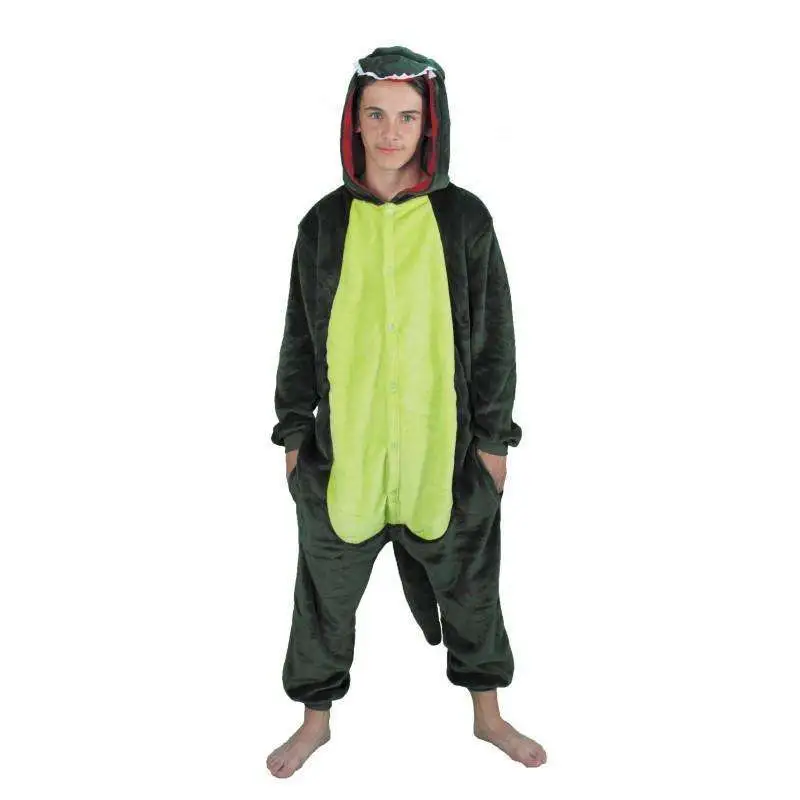 Costume Kigurumi Enfant Dinosaure Vert 4 Costume Kigurumi Enfant Dinosaure Vert – Image 4