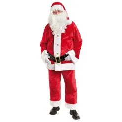 COSTUME PERE NOEL AMERICAIN PELUCHE 4 PIECES