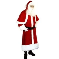 COSTUME PERE NOEL EUROPEEN SUPER LUXE VELOURS COTON
