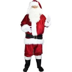 COSTUME PERE NOEL US SUPER LUXE VELOURS DE COTON