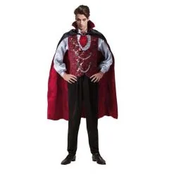 COSTUME VAMPIRE ARISTOCRATE AVEC CAPE HOMME