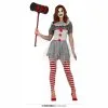 Déguisement Adulte Clown Tueur Gris Femme