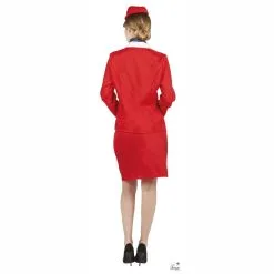 Déguisement Adulte Hôtesse De L'air Rouge Femme -COSTUMED’HALLOWEEN deguisement adulte hotesse de lair rouge femme farfouil en fete deguisements 31982141