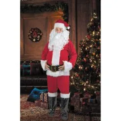 Déguisement Adulte Luxe De Père Noël Peluche Et Velours