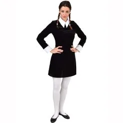 Déguisement Adulte Luxe écolière Gothique Mercredi Femme
