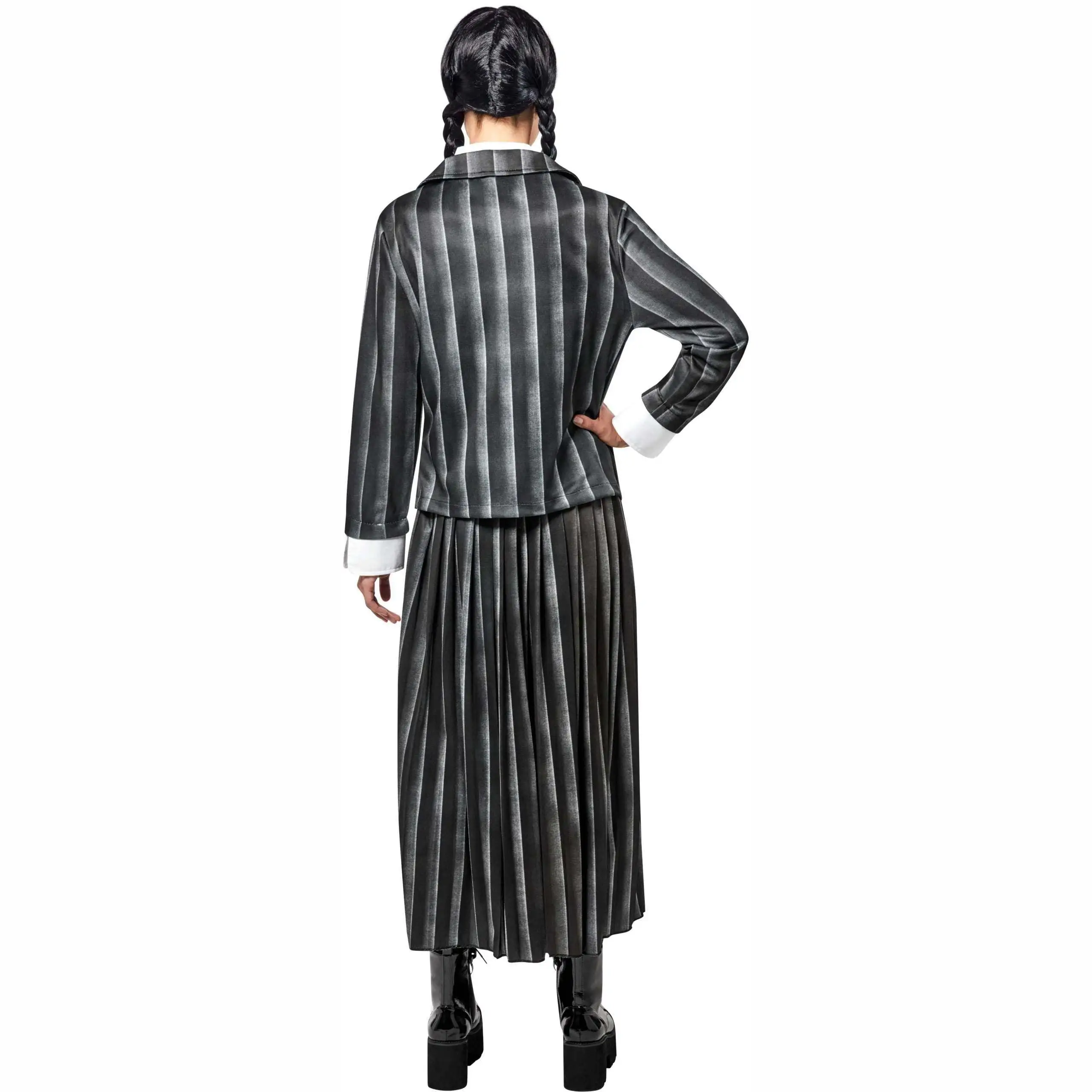 Déguisement Adulte Luxe Uniforme Mercredi Addams™ Femme 3 Déguisement Adulte Luxe Uniforme Mercredi Addams™ Femme – Image 3