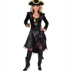 Déguisement Adulte Pirate / Sorcière / Steampunk Noir Femme