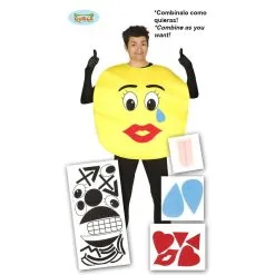 Déguisement Adulte Smiley émoticône Personnalisable -COSTUMED’HALLOWEEN deguisement adulte smiley emoticone personnalisable farfouil en fete 30260083