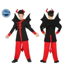 DEGUISEMENT DE DIABLE ENFANT NOIR ET ROUGE