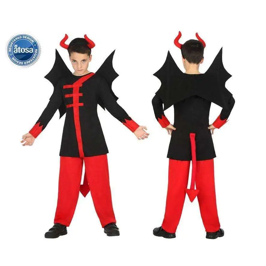 DEGUISEMENT DE DIABLE ENFANT NOIR ET ROUGE 1 DEGUISEMENT DE DIABLE ENFANT NOIR ET ROUGE