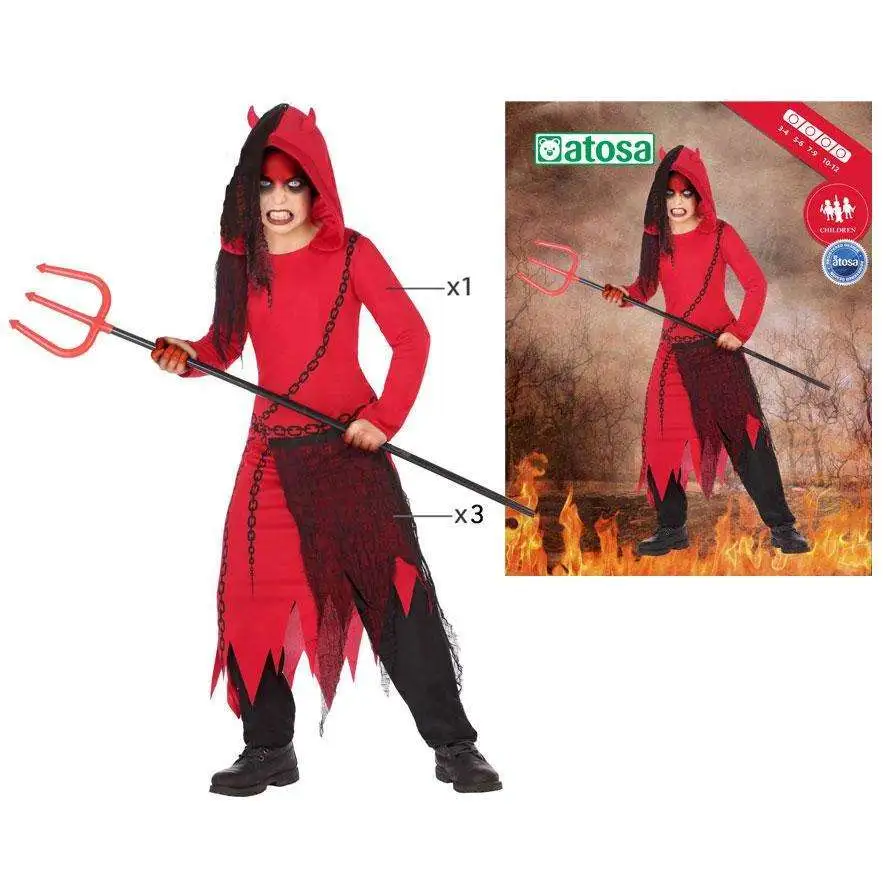 Déguisement Démon Rouge Enchaîné Garçon 2 Déguisement Démon Rouge Enchaîné Garçon – Image 2