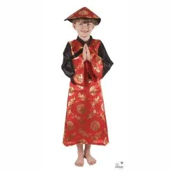 Déguisement Enfant De Chinoise Rouge Fille