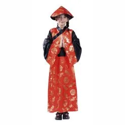 Déguisement Enfant De Chinoise Rouge Fille -COSTUMED’HALLOWEEN deguisement enfant de chinoise rouge fille farfouil en fete deguisements 31982171