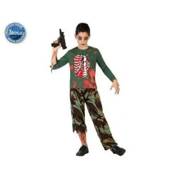 DÉGUISEMENT GARÇON MILITAIRE ZOMBIE ENSANGLANTÉ