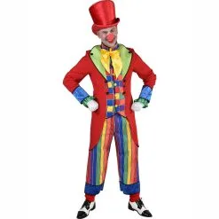 Déguisement Luxe Adulte Clown Lignes Et Carreaux Homme