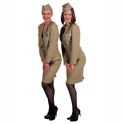 Déguisement Luxe Officier Militaire 40's Femme 2 Déguisement Luxe Officier Militaire 40's Femme – Image 2