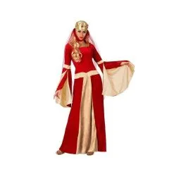 DÉGUISEMENT MÉDIÉVAL ROUGE ET BLANC FEMME