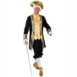 Déguisement Premium Marquis Noir Et Or Homme