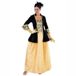 Déguisement Premium Marquise Noir Et Or Femme