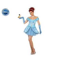 DEGUISEMENT PRINCESSE BLEUE COURTE CENDRILLON