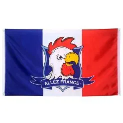 Drapeau Coq Allez La France 90 X 150 Cm