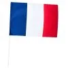 DRAPEAU FRANCE TISSU 30x40CM HAMPE 60CM