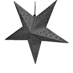 ÉTOILE À SUSPENDRE EN CARTON NOIR 60 CM
