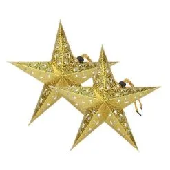 ÉTOILE À SUSPENDRE EN CARTON OR 31 CM