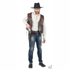 Gilet Adulte En Simili-cuir Marron Sans Manche -COSTUMED’HALLOWEEN gilet adulte en simili cuir marron sans manche farfouil en fete deguisements 31982204