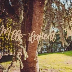 Guirlande à Paillettes Or "Mlle Devient Madame" 1,20 Mètre