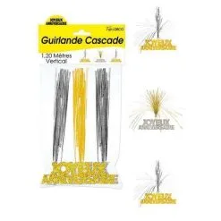 GUIRLANDE CASCADE JOYEUX ANNIVERSAIRE HOLOGRAMME OR